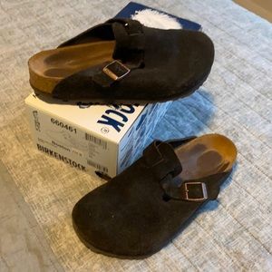 Birkenstock Boston Clog Mocha Suede 39 regular